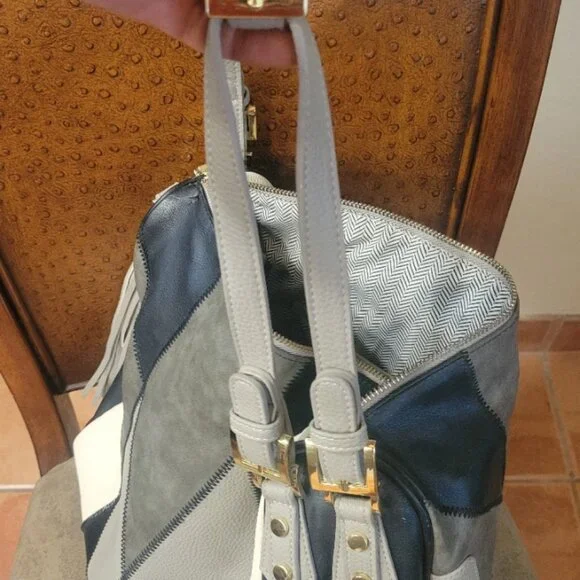 Steve Madden Black White and Gray large purse - Picture 5 of 12